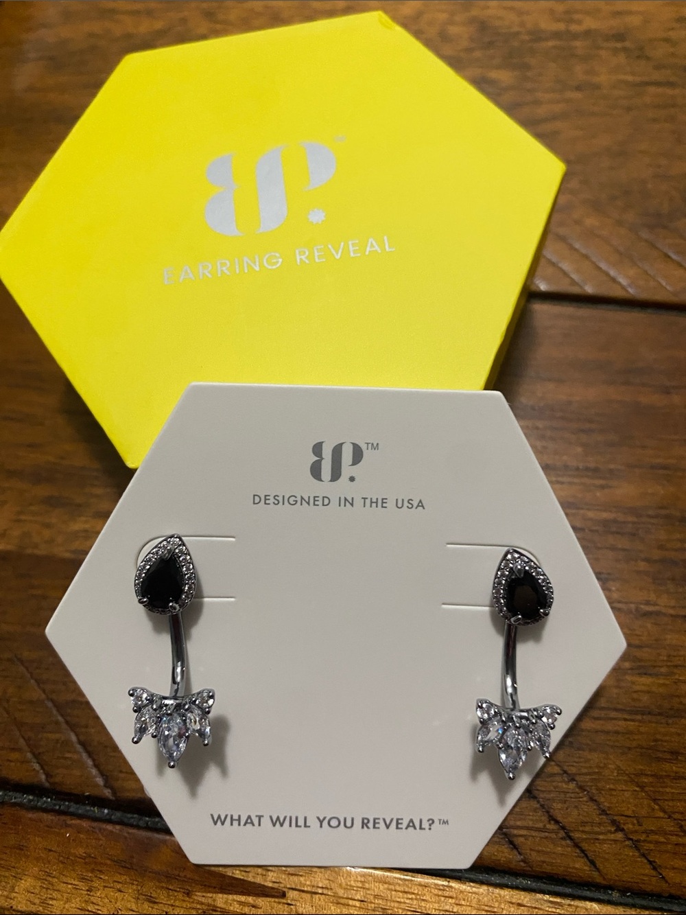 Bomb Party OG Originals Earrings - Black Onyx Cubic Zirconia - Hematite Plating